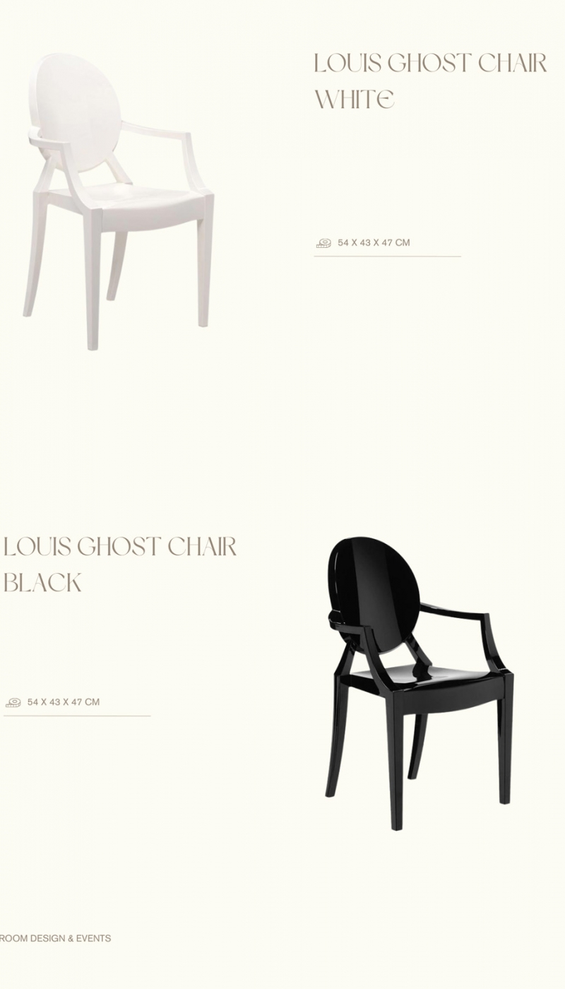 Louis Ghost stolice - White