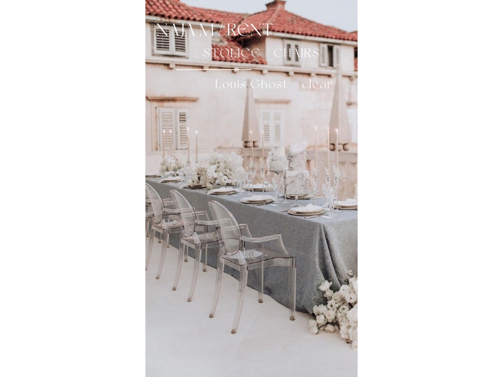Louis Ghost stolice - Clear Louis Ghost stolice - Clear